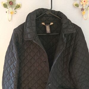 Banana Republic Black Diamond-Quilted Puffer Jacket, Vintage